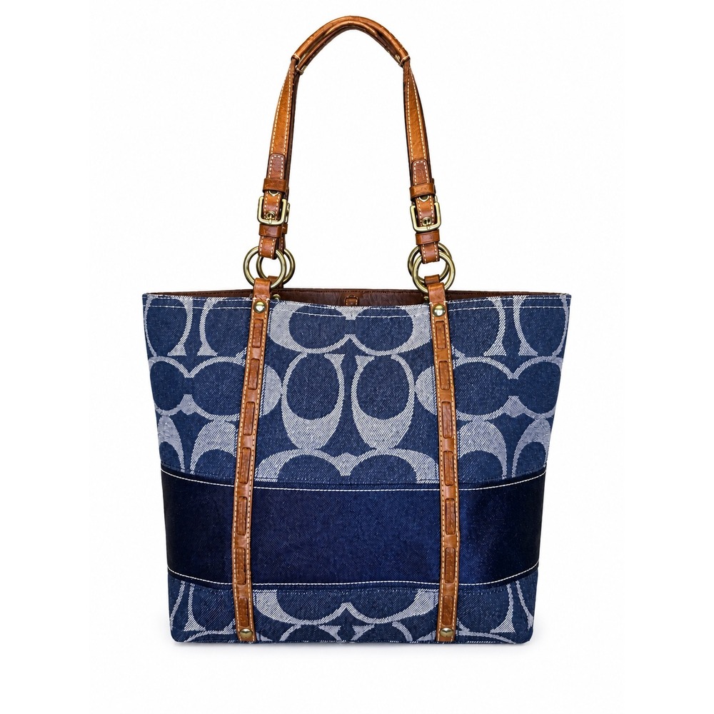 Coach Signature C Denim Jacquard Tote